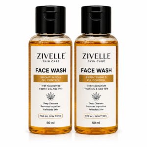ZIVELLE Sebonix Oil & Acne Control Face Wash & Hydriva Marine Collagen Gel Moisturizer Combo Pack | 1% Salicylic Acid & 1.5% Glycolic Acid | Deep Cleansing, Oil Control & Hydration | For All Skin Types | 2 x 100ml